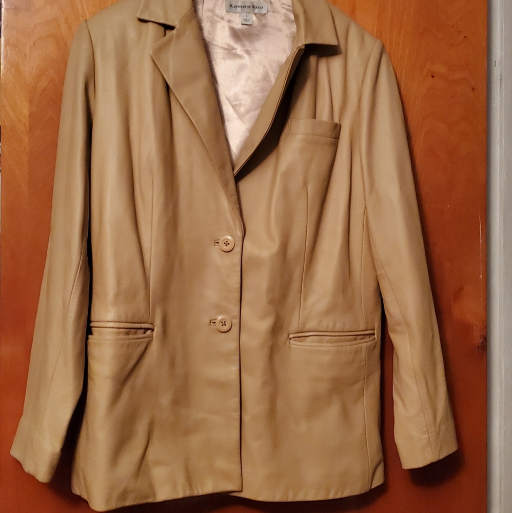 Katherine Kelly Camel Leather Jacket